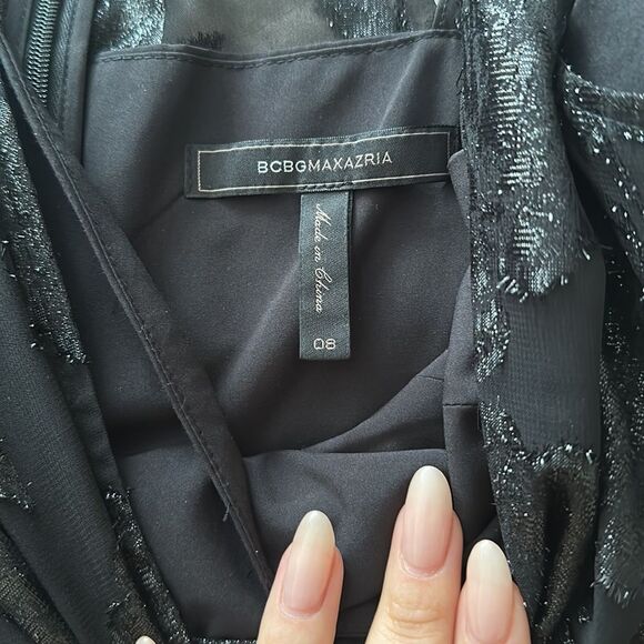 BCBGMAXAZRIA Women's Floral Faux Wrap Dress - Picture 3 of 4